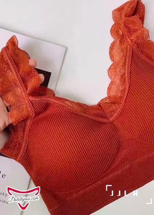 Áo bra cotton gân tăm viền ren cao cấp AB2