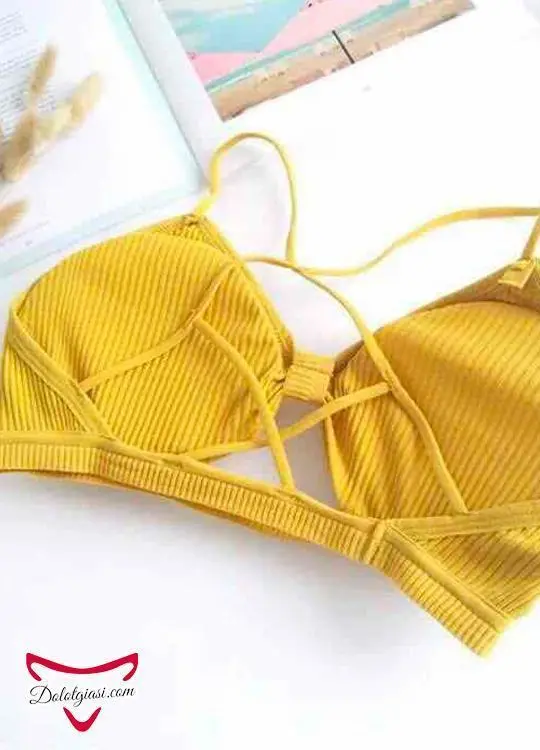 Áo bra cotton gân tăm kiểu nơ cao cấp AB16
