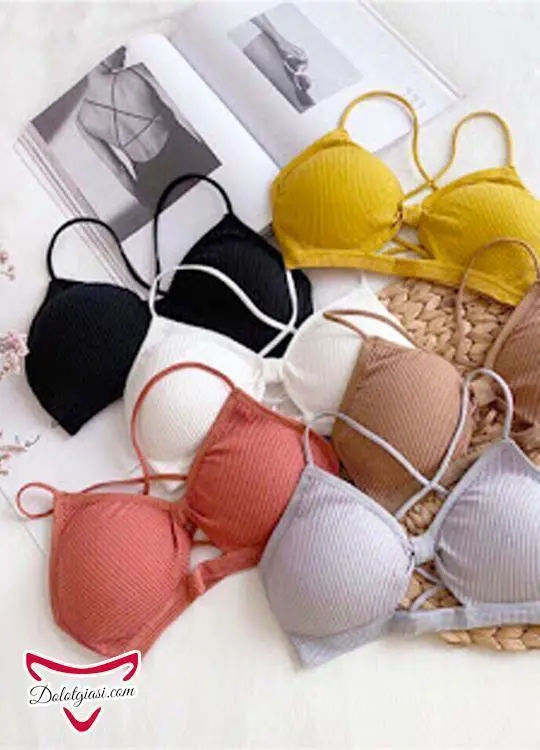 Áo bra cotton gân tăm kiểu nơ cao cấp AB16