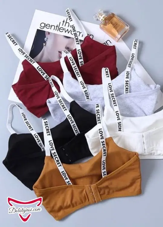 Áo bra cotton quai đeo chữ love cao cấp AB18