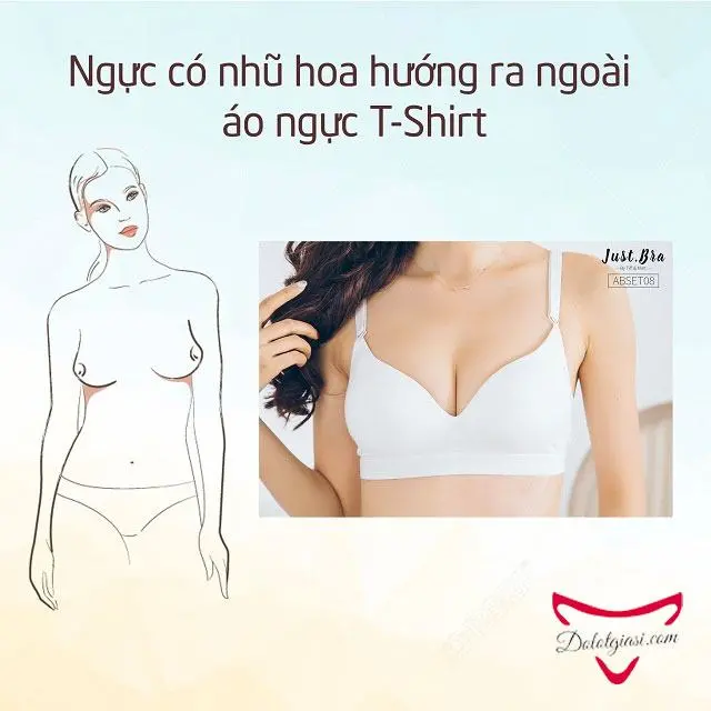 Cách chọn áo ngực theo dạng nhũ hoa hướng ra ngoài