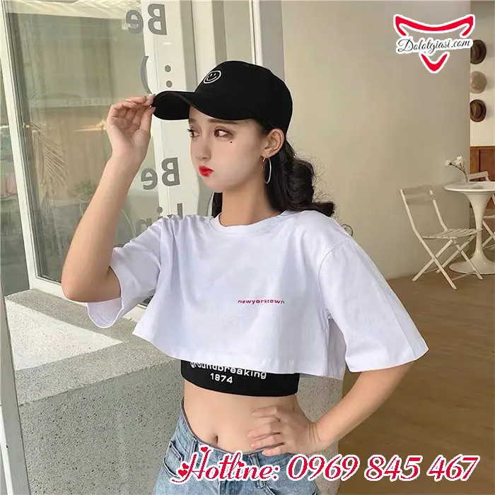 Áo bra thể thao + Áo croptop