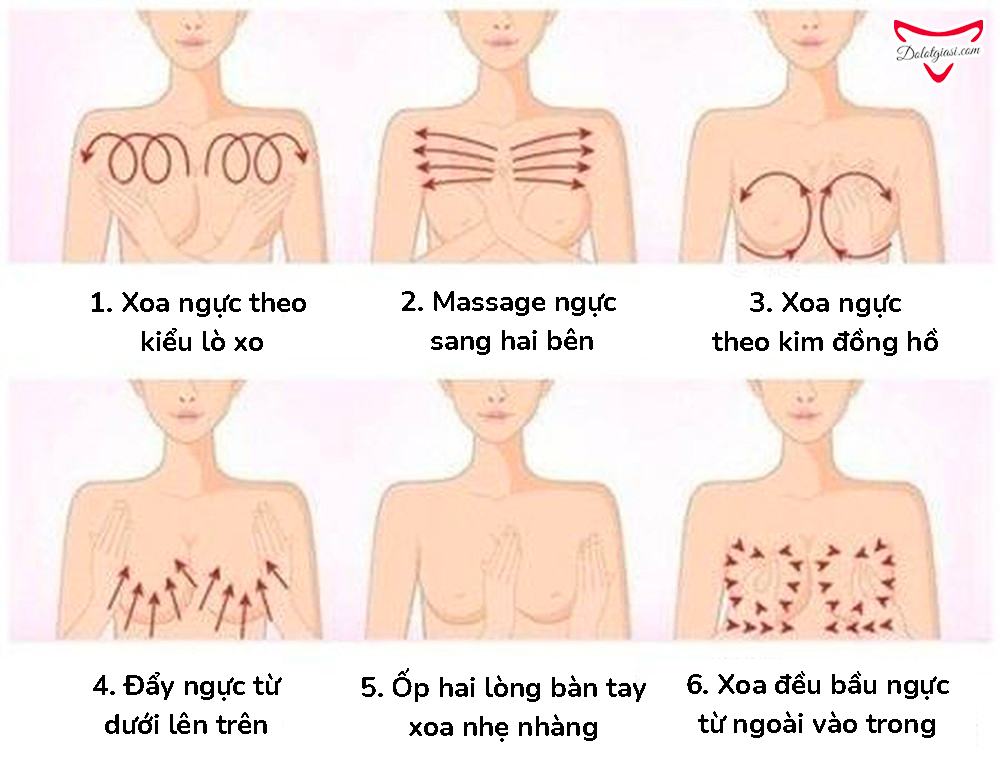 Bài tập Massage vòng 1 để tăng số đo ngực